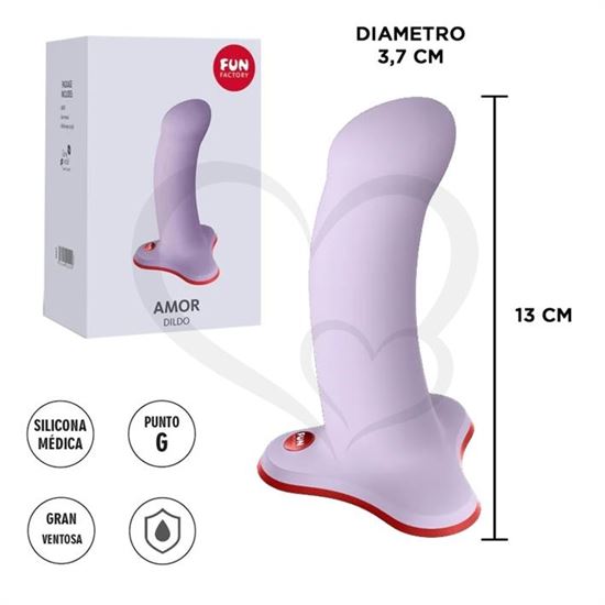 Amor dildo con sopapa ideal para arnes